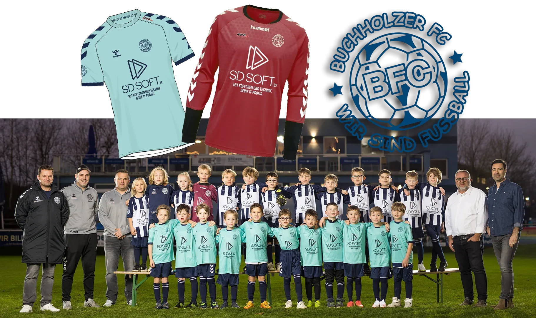 Neue Trikots für den Nachwuchs: SD-Soft Hamburg unterstützt die Jugend des Buchholzer FC